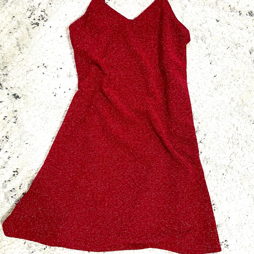 Red Short Sparkling dress